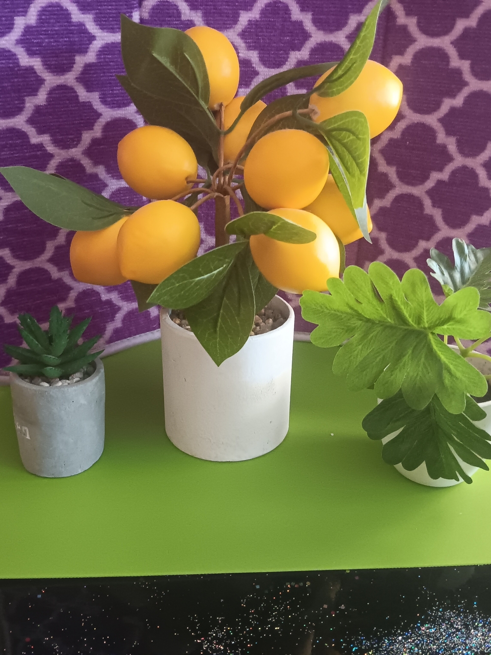 Faux Yellow Lemon Topiary in White Pot - Home Accents